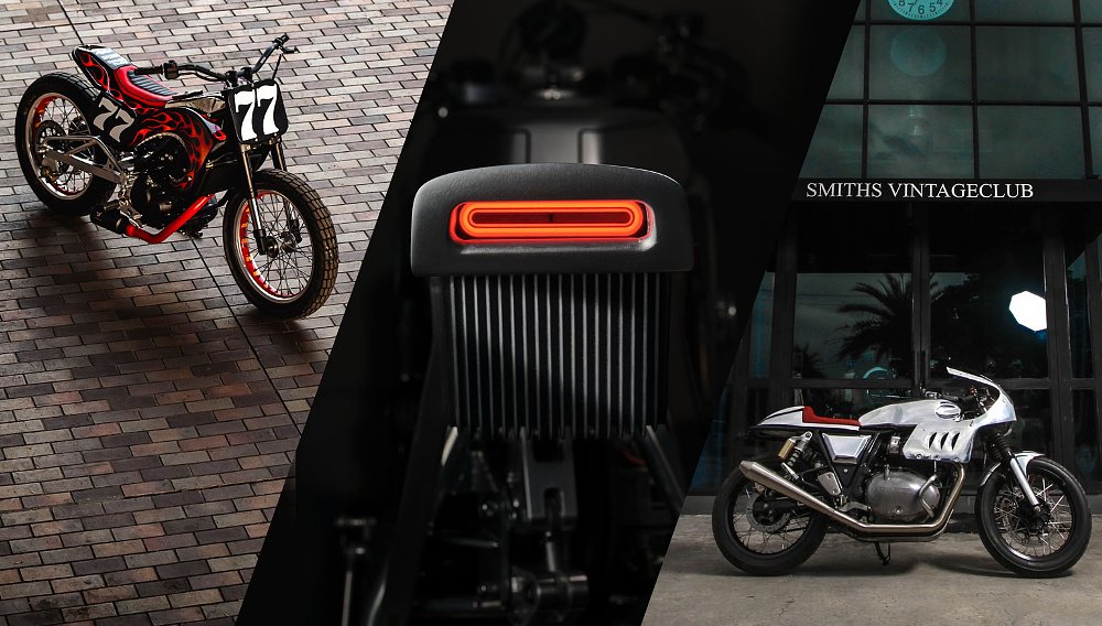January custom roundup: A café racer Buell, an aluminum Enfield, and a fiery Guerrilla