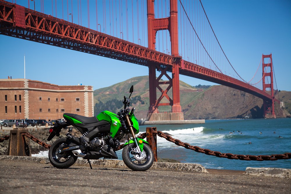 Kawasaki Z125 Pro Golden Gate Bridge